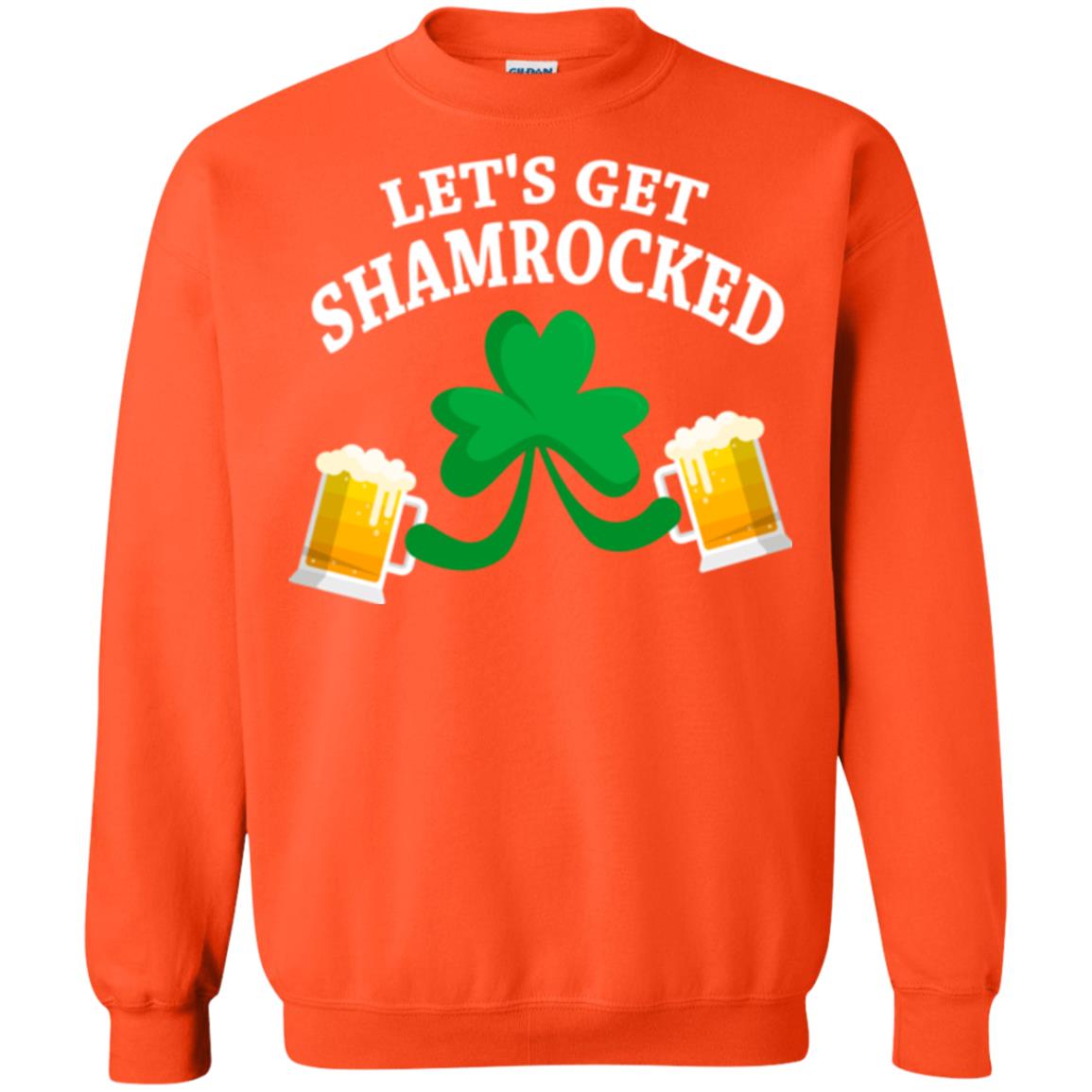 Patrick_s Day T-shirt Let_s Get Shamrocked Orange