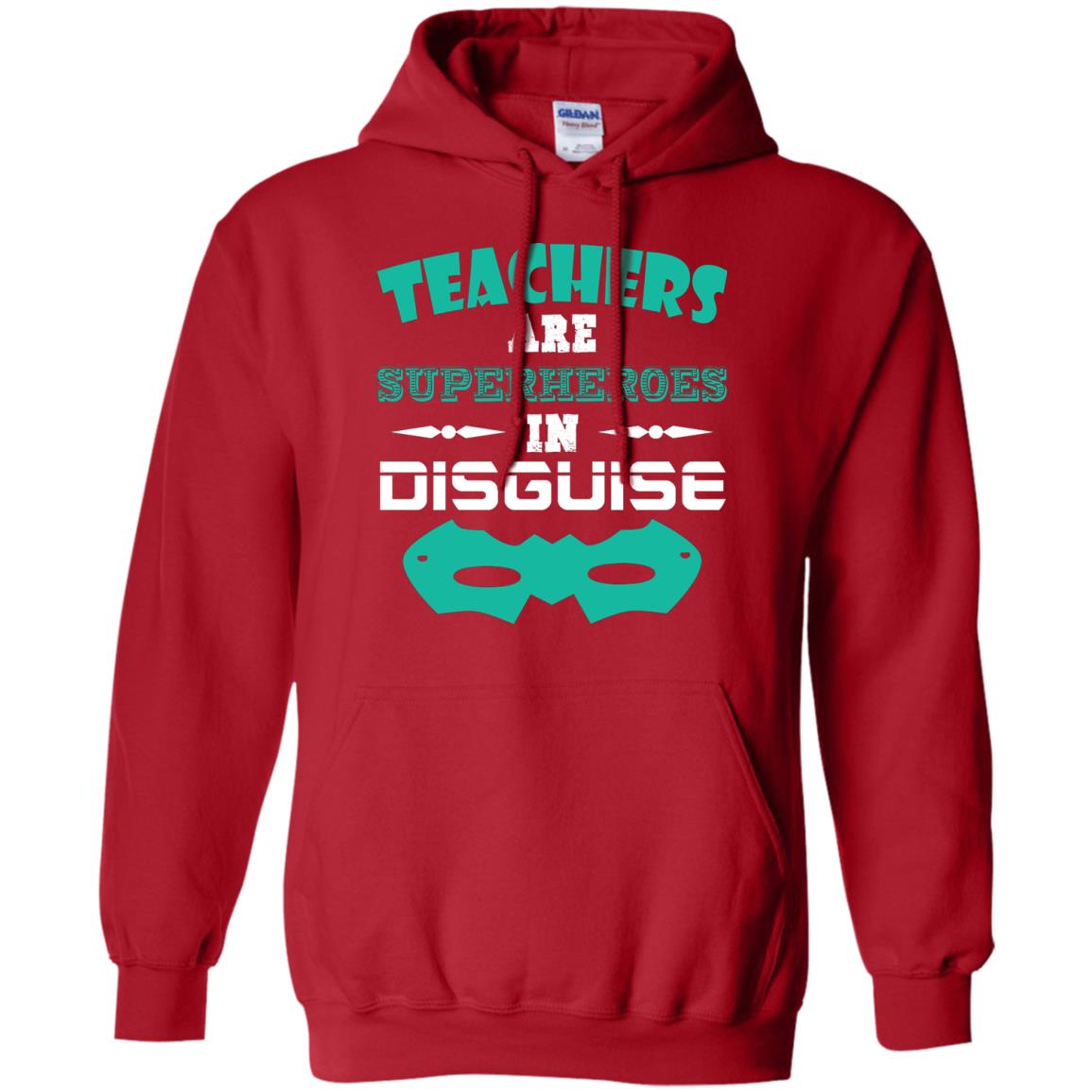 Teachers Are Superheroes In Disguise Movie Lover T-shirt Red