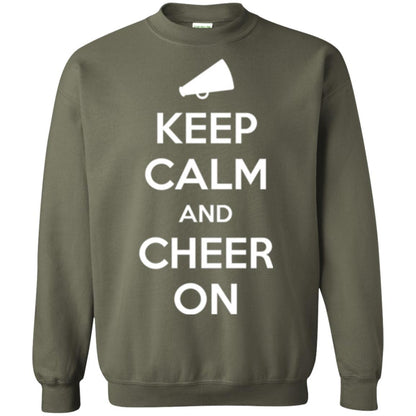 Cheerleader T-shirt Keep Calm And Cheer On Military Green