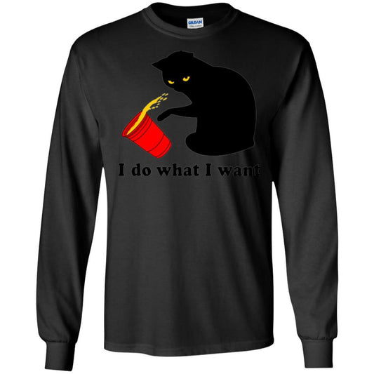 Cat Lover T-shirt I Do What I Want Black