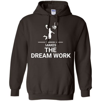 Basketball T-shirt Teamwork Makes The Dream Work Dark Chocolate