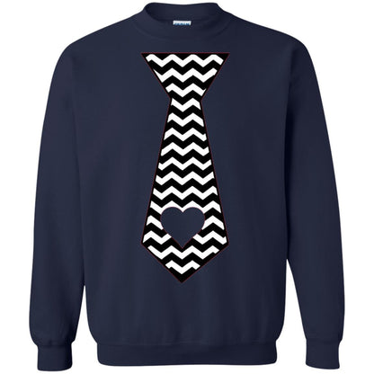 Valentines Day T-shirt Tie Heart Navy