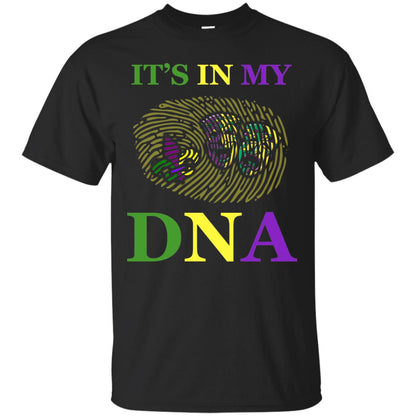 Mardi Gras T-shirt It's In My Dna Black