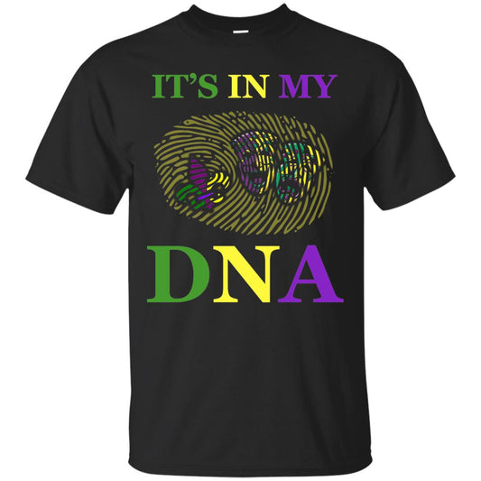 Mardi Gras T-shirt It's In My Dna Black