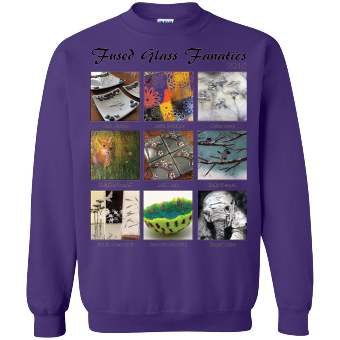 Commemorative T-shirt Fused Glass Fanatics 2018 Purple