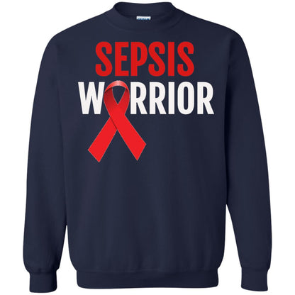 Sepsis Warrior Awareness Faith T-shirt Navy