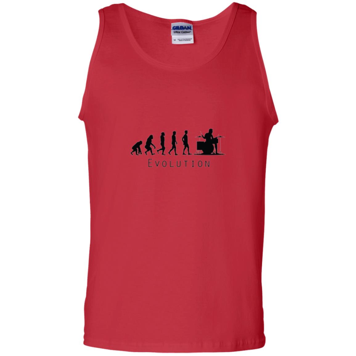 Drumming Lover T-shirt The Evolution Of The Drummer Red