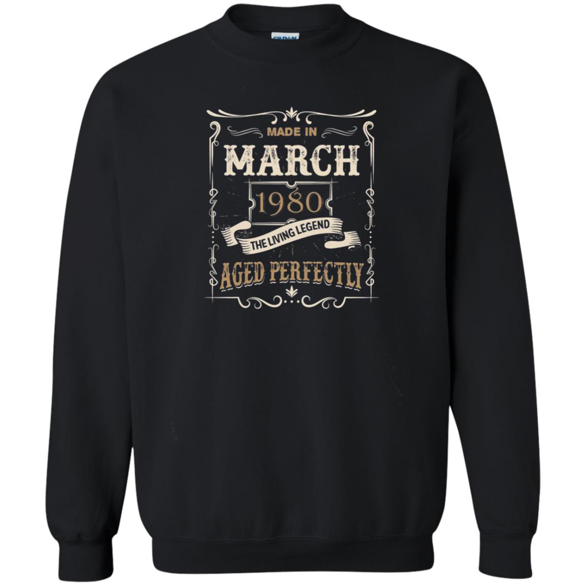 Made In March 1980 The Living Legend 38th Birthday T-shirt