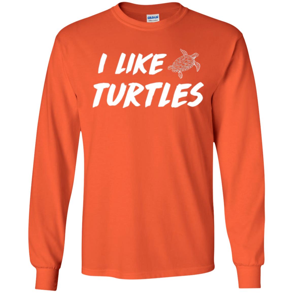 I Like Turtles T-shirt Orange