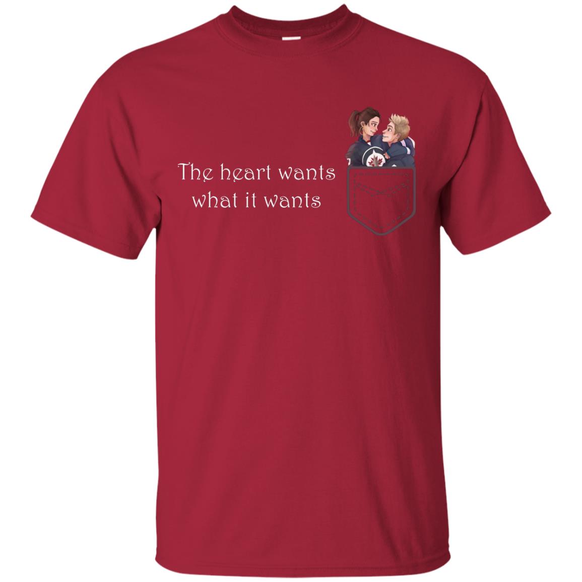 The Heart Wants What It Wants Quote Of Love T-shirt Cardinal