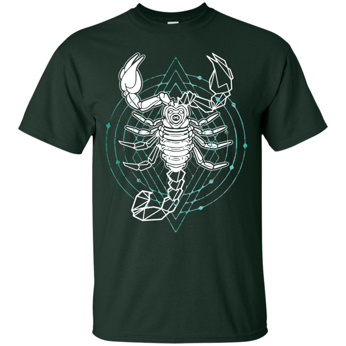 Scorpion Geometric Tribal Design T-shirt Forest