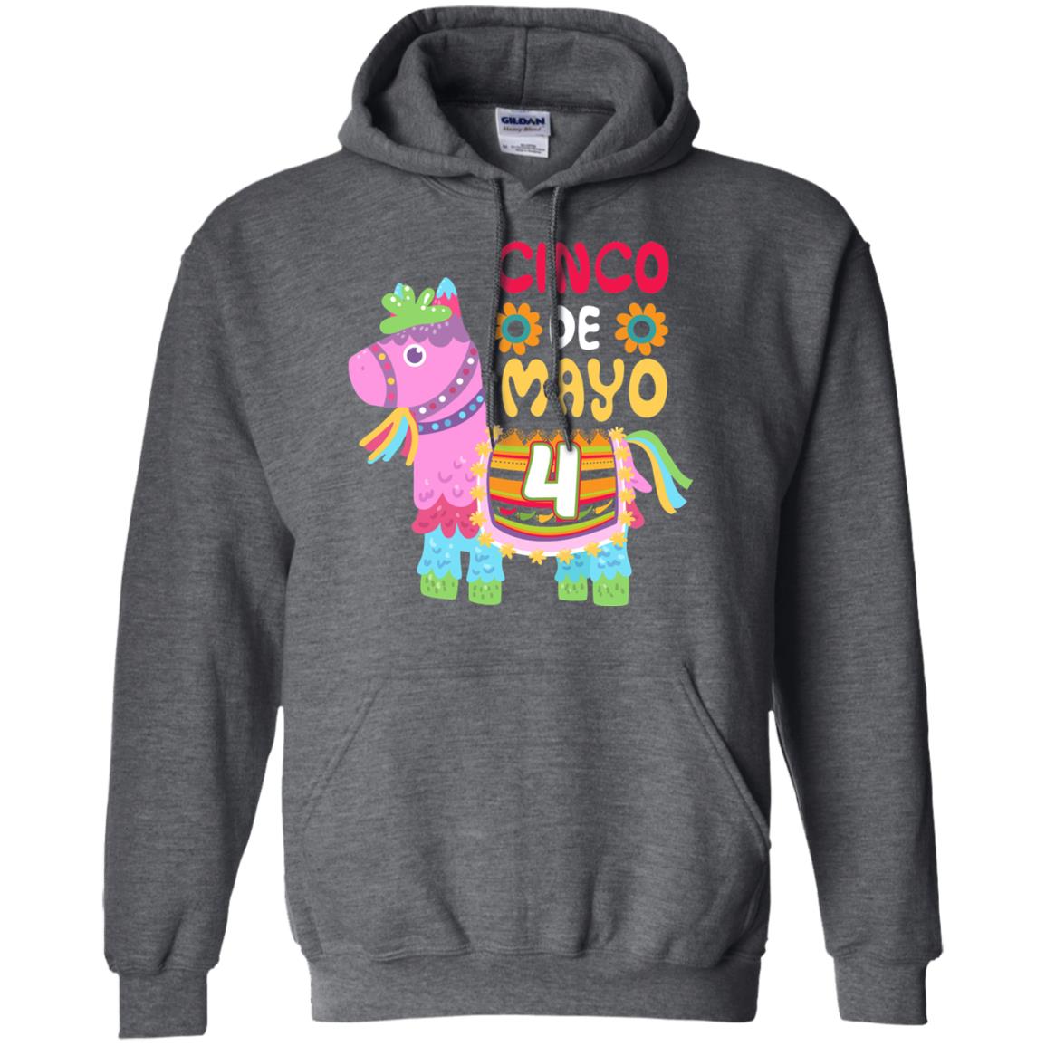 Cinco De Mayo Pinata Jockeys Horse Race 4th Birthday T-shirt Dark Heather