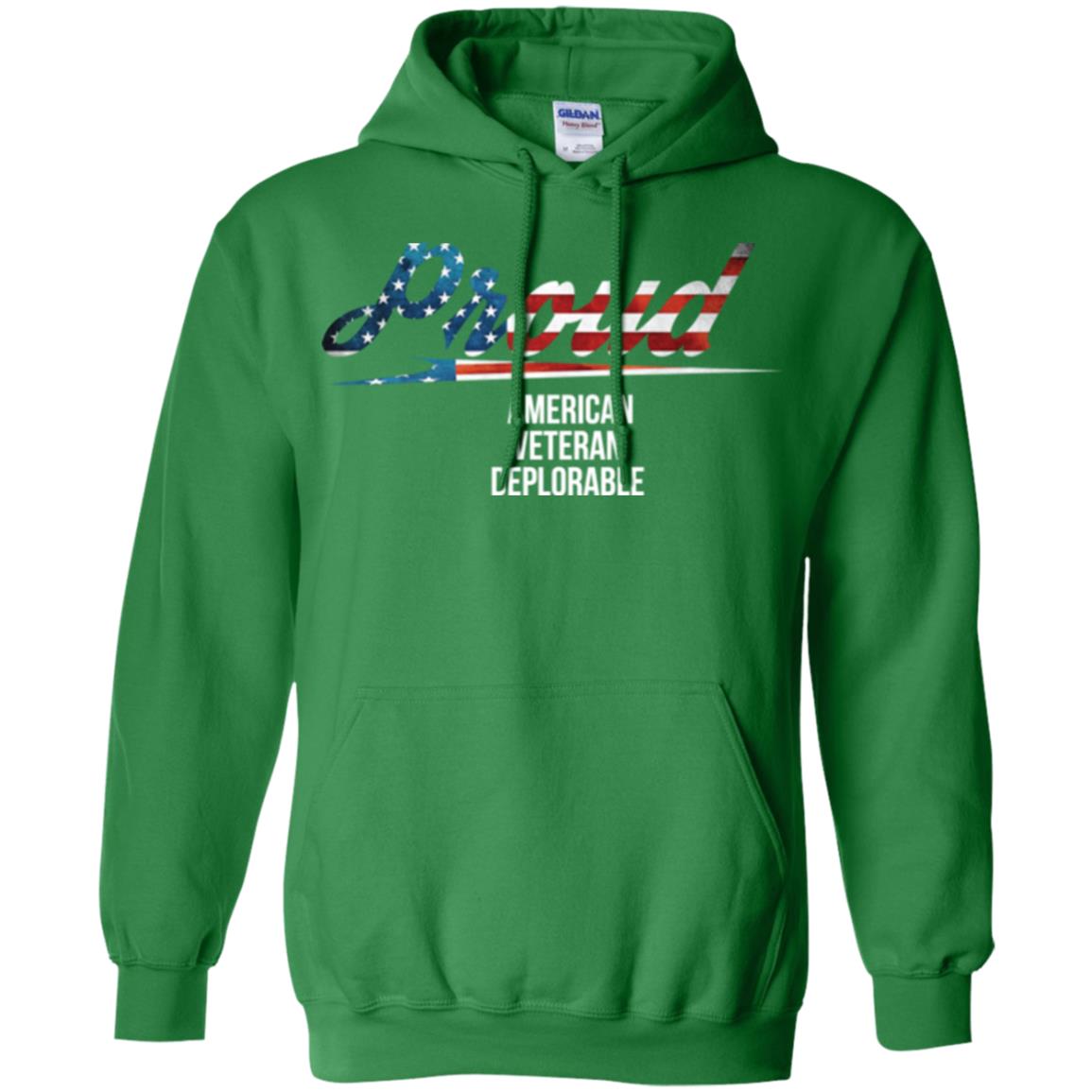 Veteran T-shirt Proud American Veteran Deplorable Irish Green