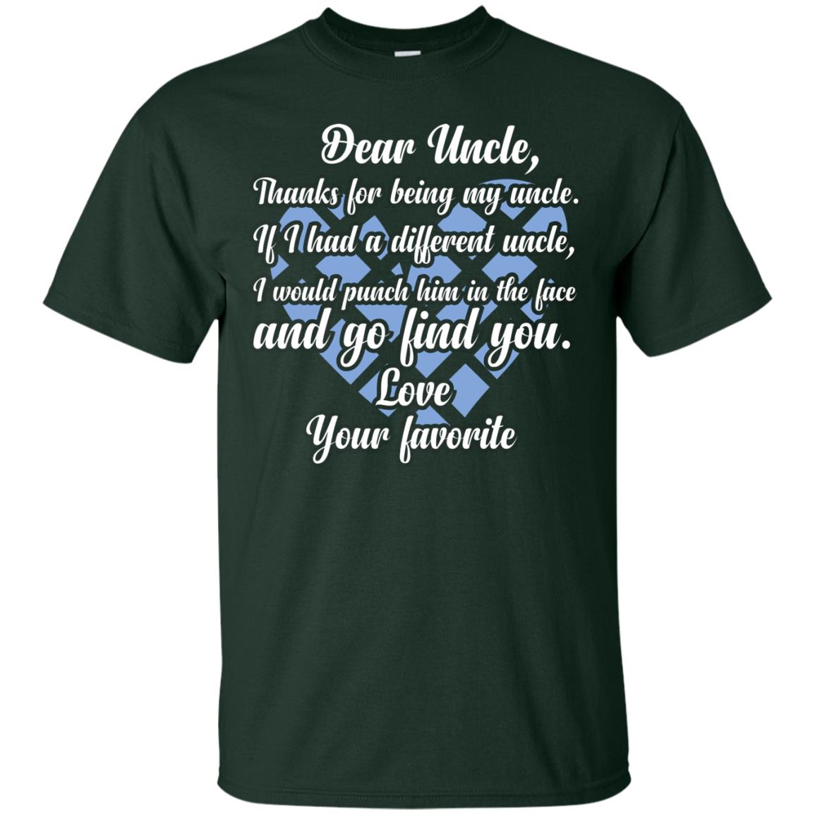 Dear Unclethank For Being My Uncle Family T-shirt Forest