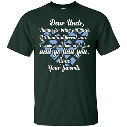 Dear Unclethank For Being My Uncle Family T-shirt Forest