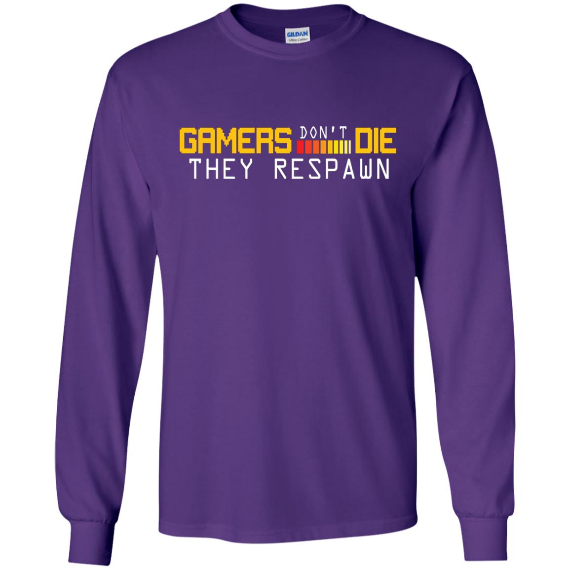 Gamers Don’t Die They Respawn Best T-shirt For Gamer Purple