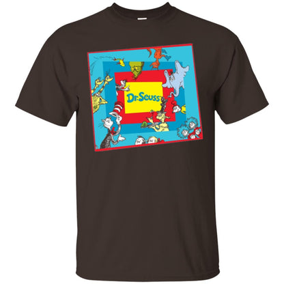 Dr. Seuss Character National Wear Red Day T-shirt Dark Chocolate