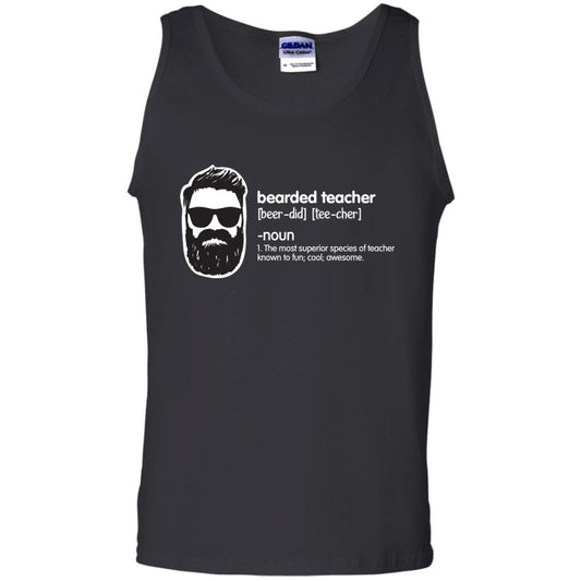 Bearded Teacher The Most Superior Species Of Teacher Known To Fun Cool Awesome Shirt Black