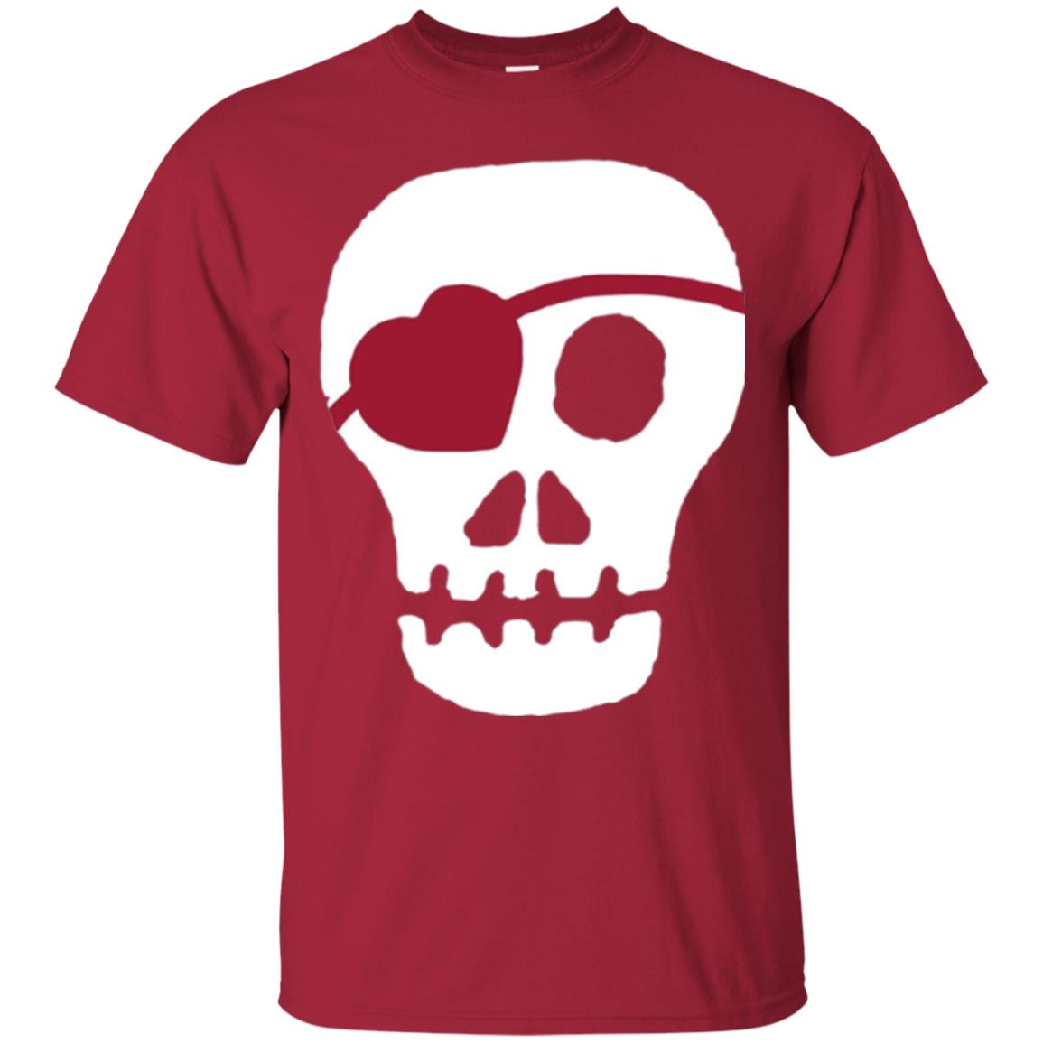 Skull Heart Valentines Day T-shirt Cardinal