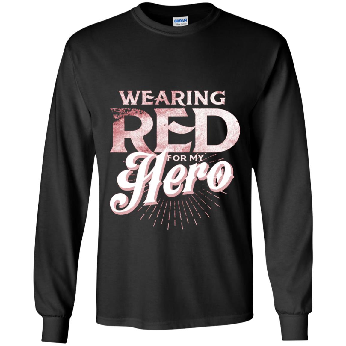 Wearing Red For My Hero Proud Us Army Shirt Black