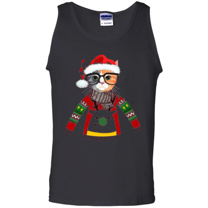 Christmas T-shirt Cat Lover Meowy Christmas T-shirt Black