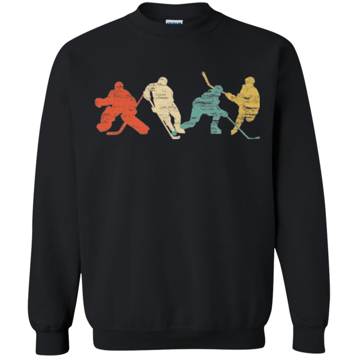 Classic Vintage Style Ice Hockey T-shirt Black