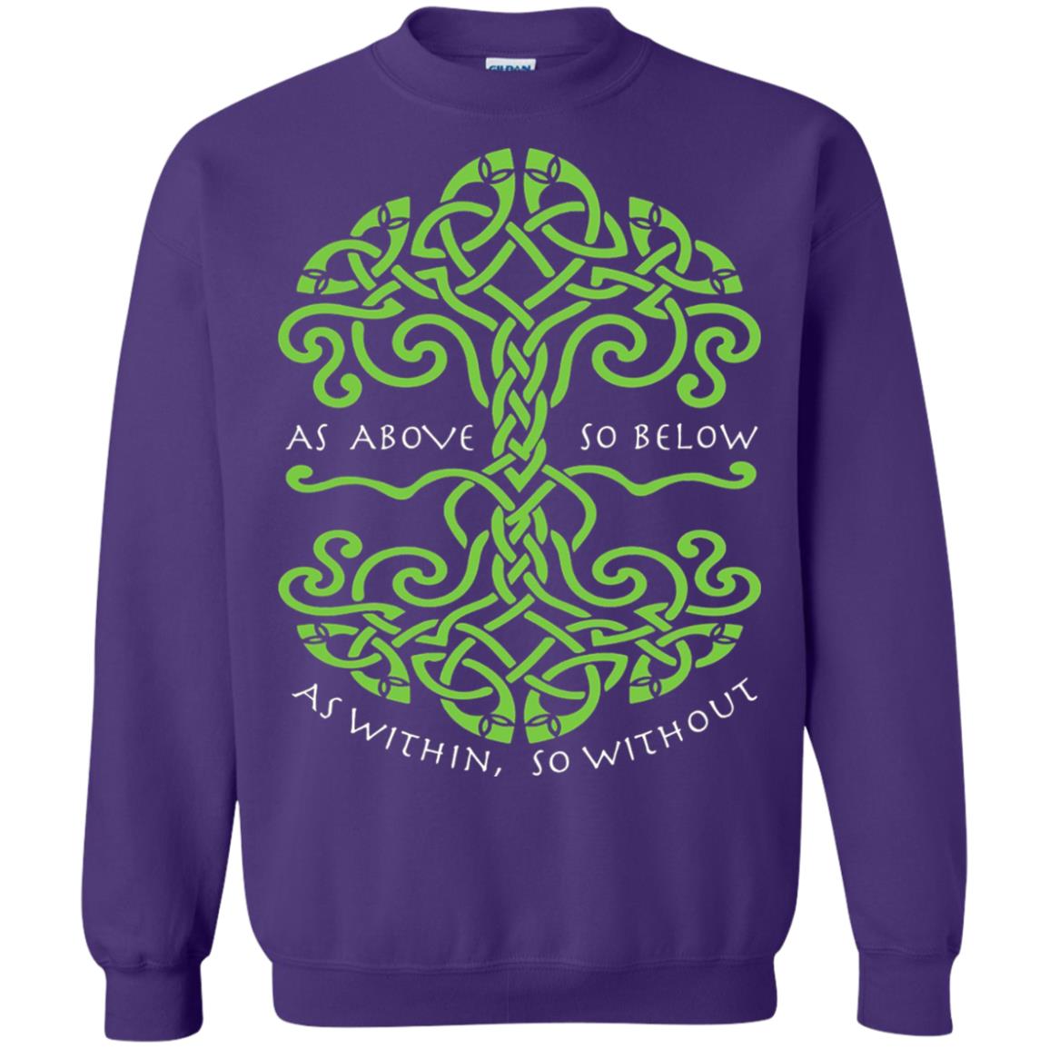 As Above So Below Wiccan Pagan Witche T-shirt Purple