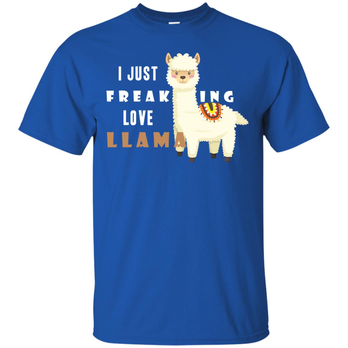 I Just Freaking Love Llama Shirt Royal
