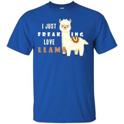 I Just Freaking Love Llama Shirt Royal