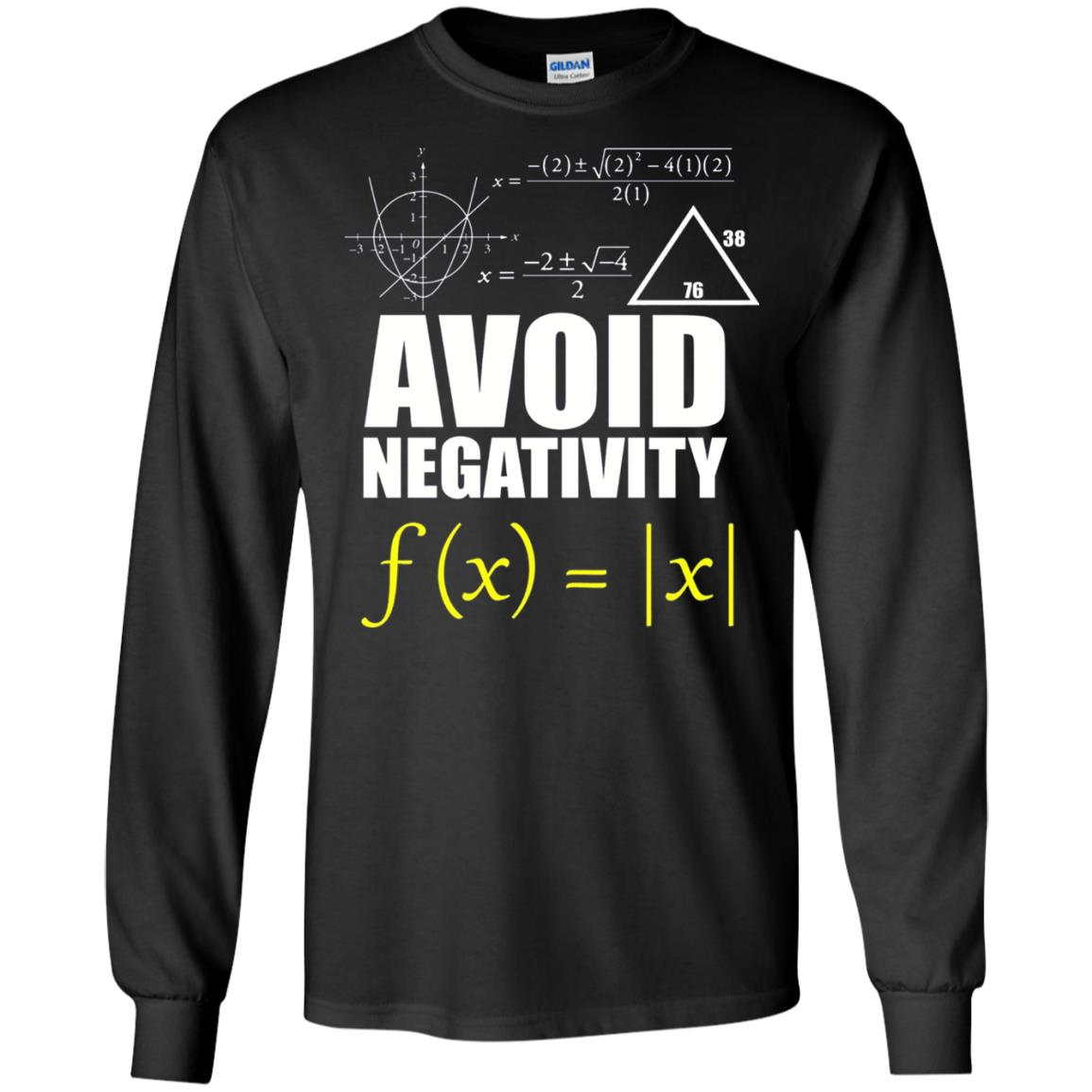Avoid Negativity Math Teacher T-shirt Black