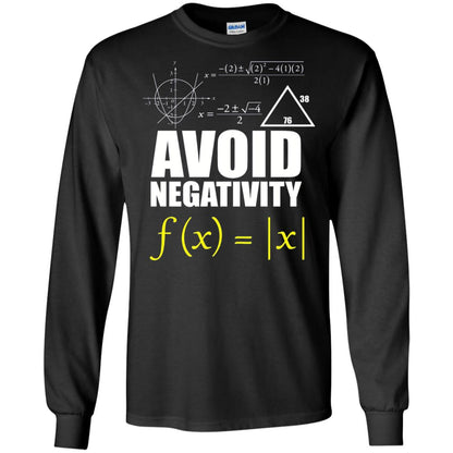 Avoid Negativity Math Teacher T-shirt Black
