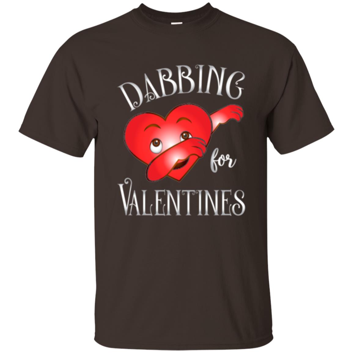 Valentines Day T-shirt Dabbing Heart T-shirt Dark Chocolate