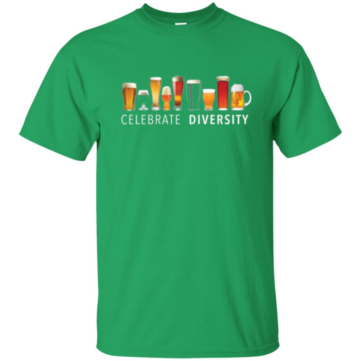 Beer Lover T-shirt Celebrate Diversity Irish Green