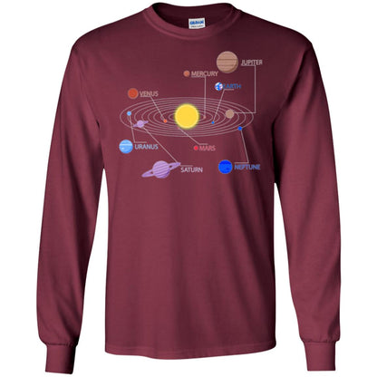 Solar System T-shirt Maroon