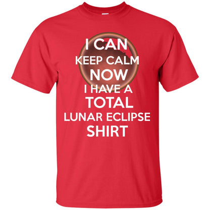 Lunar Eclipse 2018 Shirt Blood Moon Keep Calm Now T-shirt Red