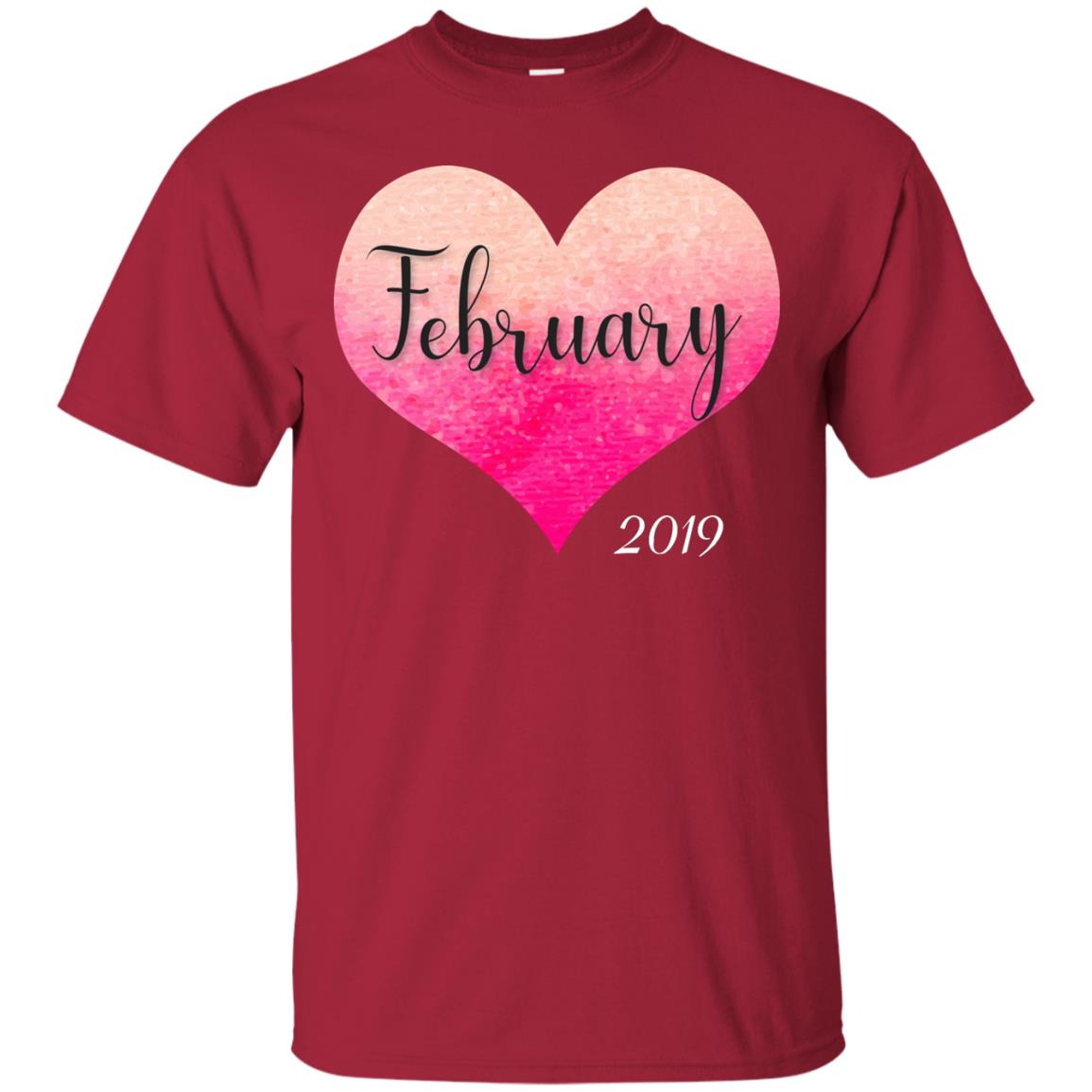 Pregnancy Reveal Announcement Party February 2019 Shirt Cardinal