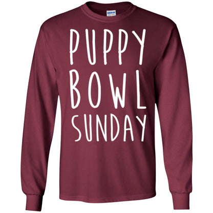 Football Dog Lover T-shirt Puppy Bowl Sunday T-shirt Maroon
