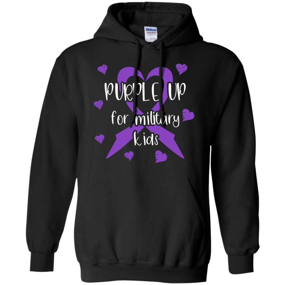 Purple Up For Military Kids Shirt Black
