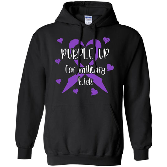 Purple Up For Military Kids Shirt Black