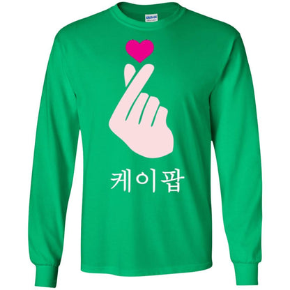 K-pop T-shirt Hand Symbol Cute Korean Music Irish Green