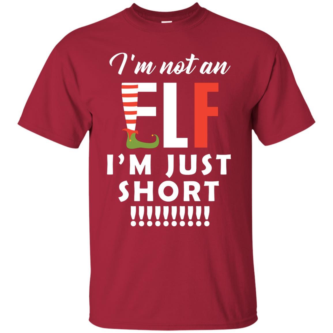 Christmas T-shirt I'm Not An Elf I'm Just Short Cardinal