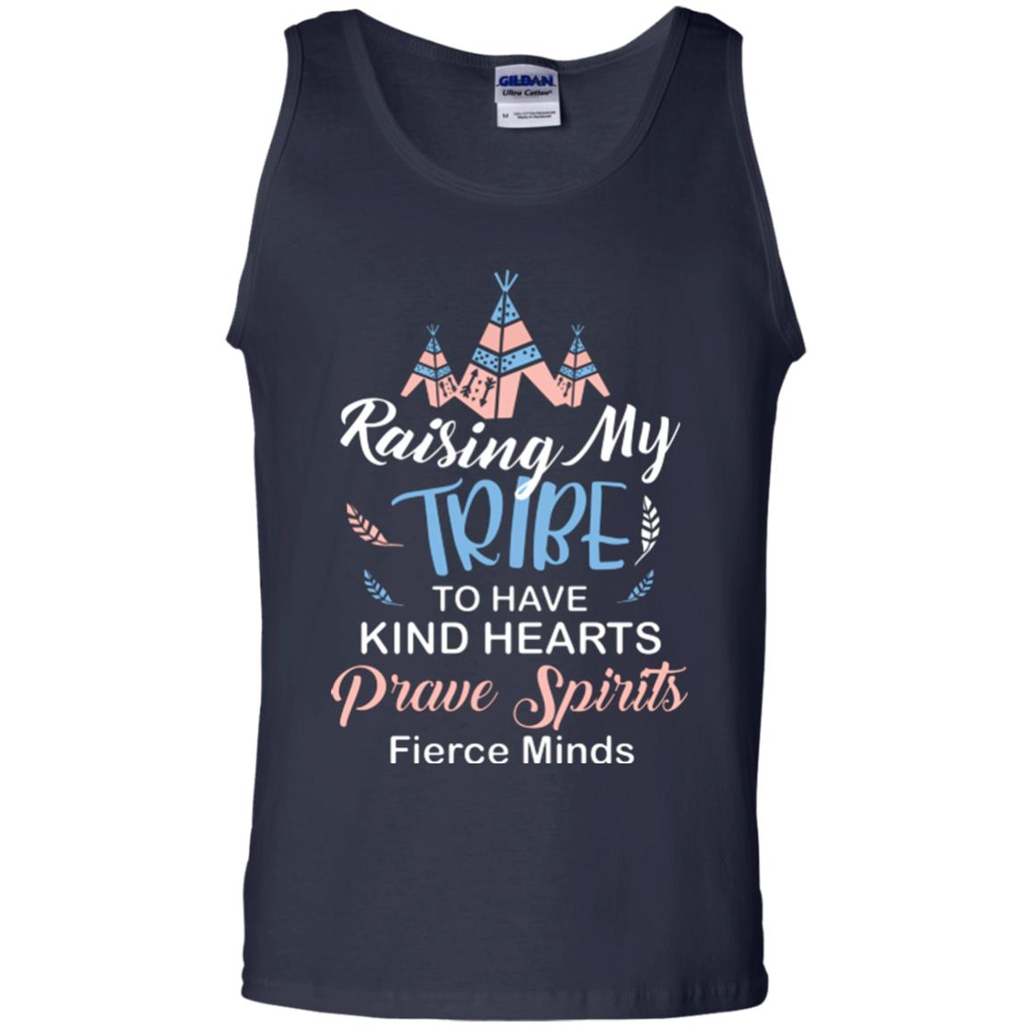 Mommy T-shirt Raising My Tribe To Have Kind Hearts Navy