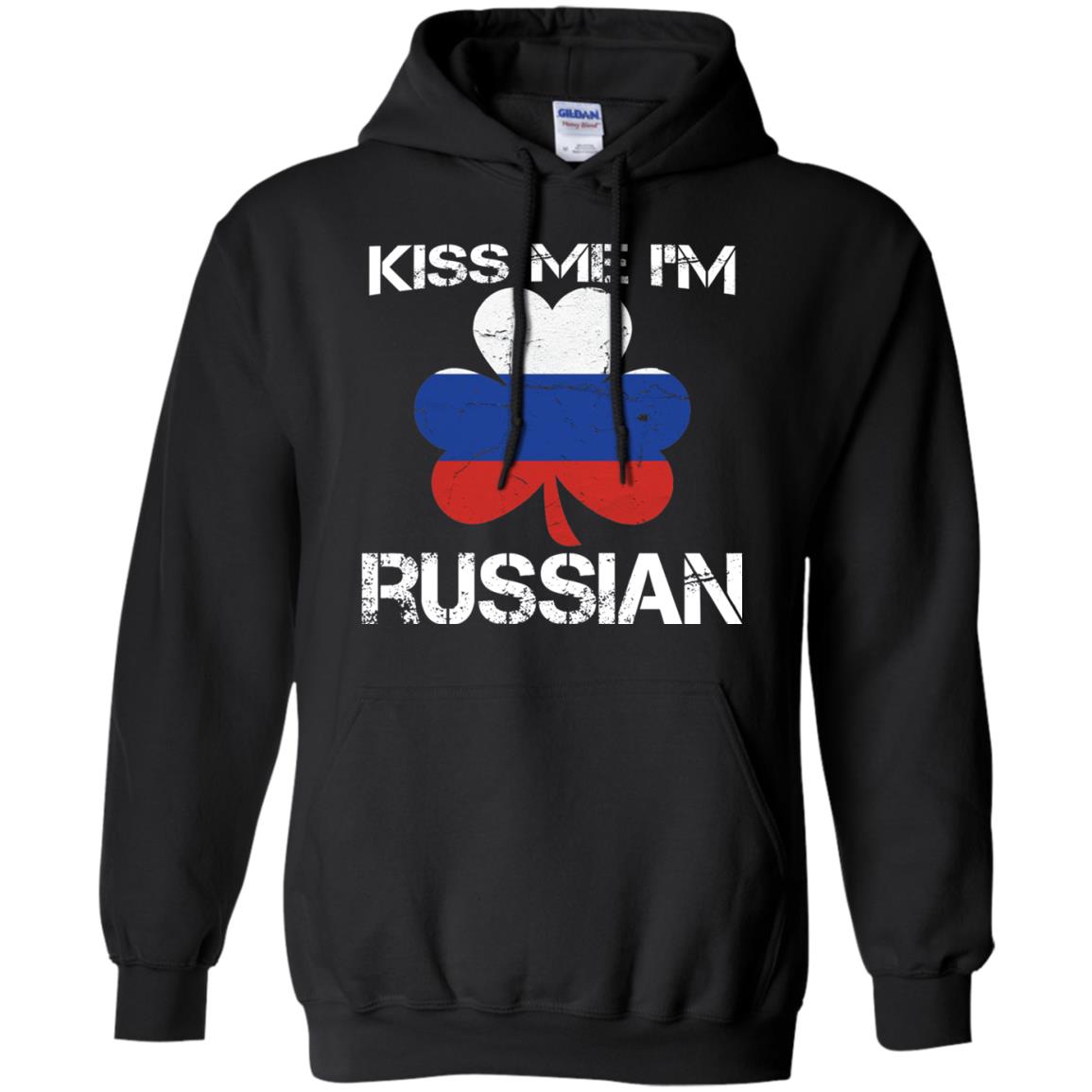 Kiss Me Russian Distressed St. Patrick_s Day 2018 T-shirt Black