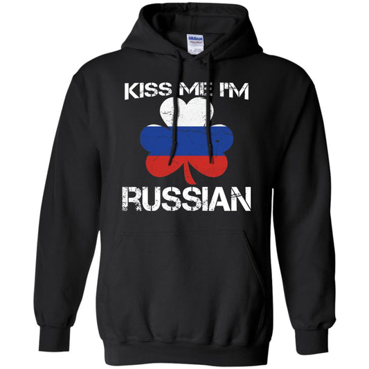 Kiss Me Russian Distressed St. Patrick_s Day 2018 T-shirt Black
