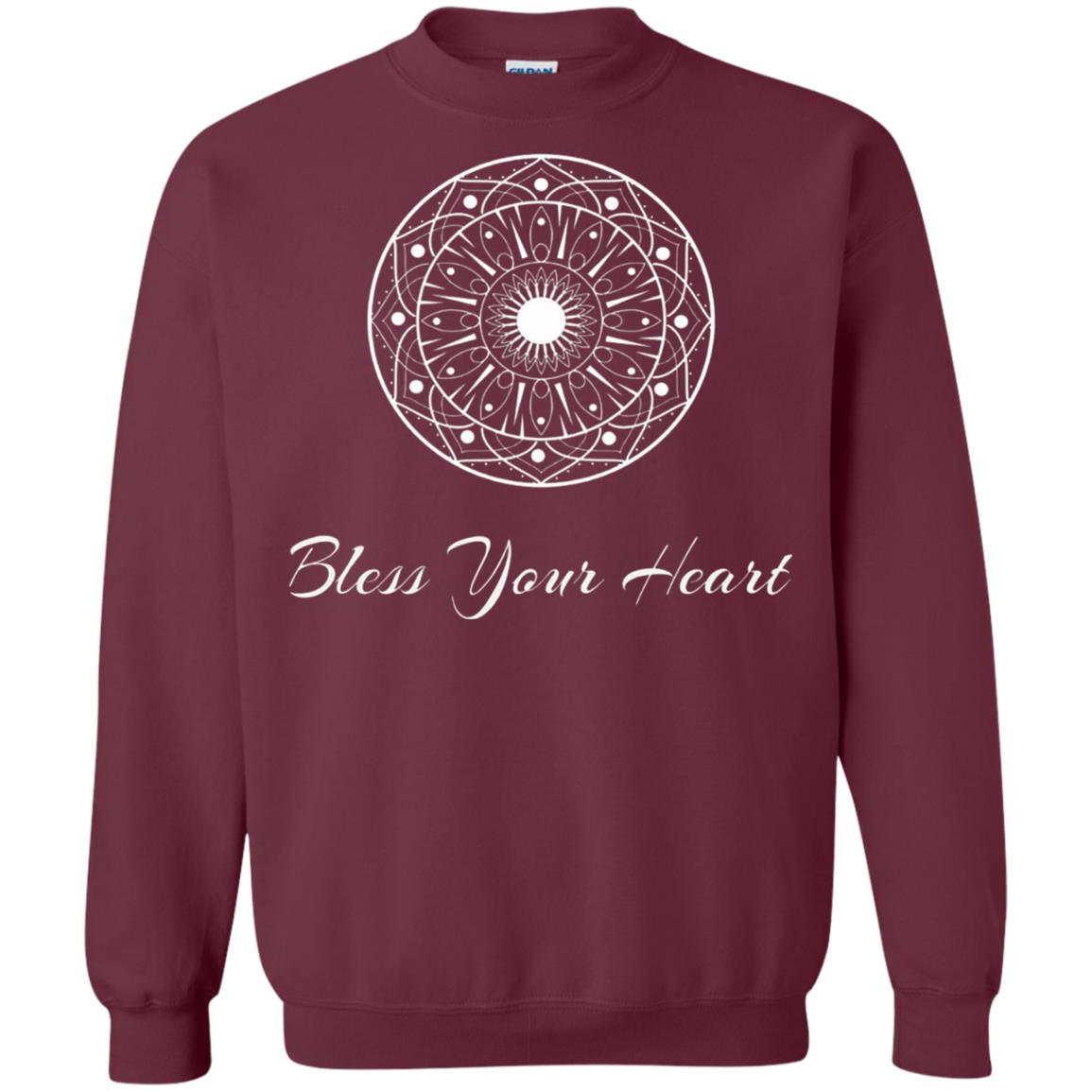 Bless Your Heart Mandala T-shirt Maroon