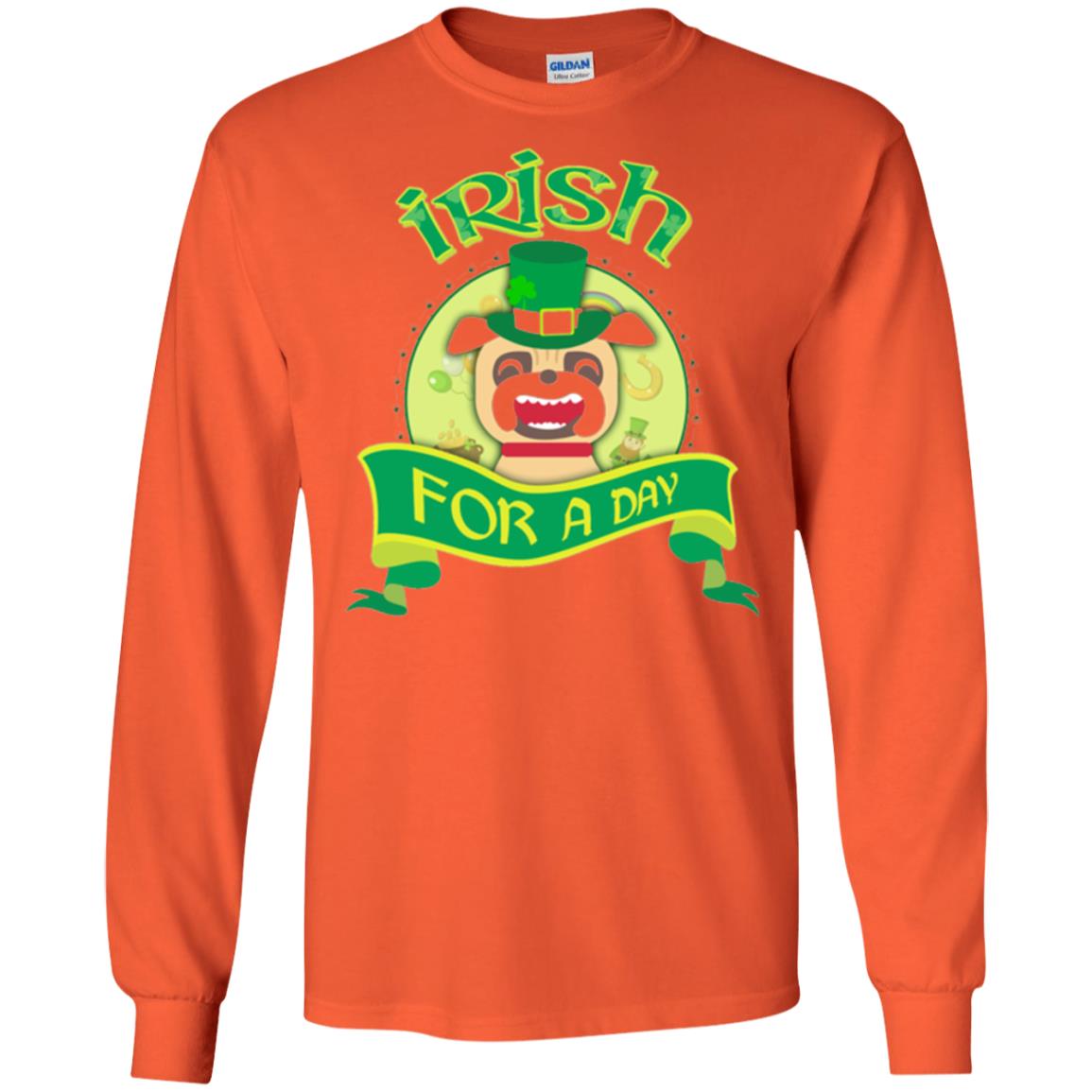 Saint Patrick_s Day T-shirt Amazing I_m Irish Pug Orange