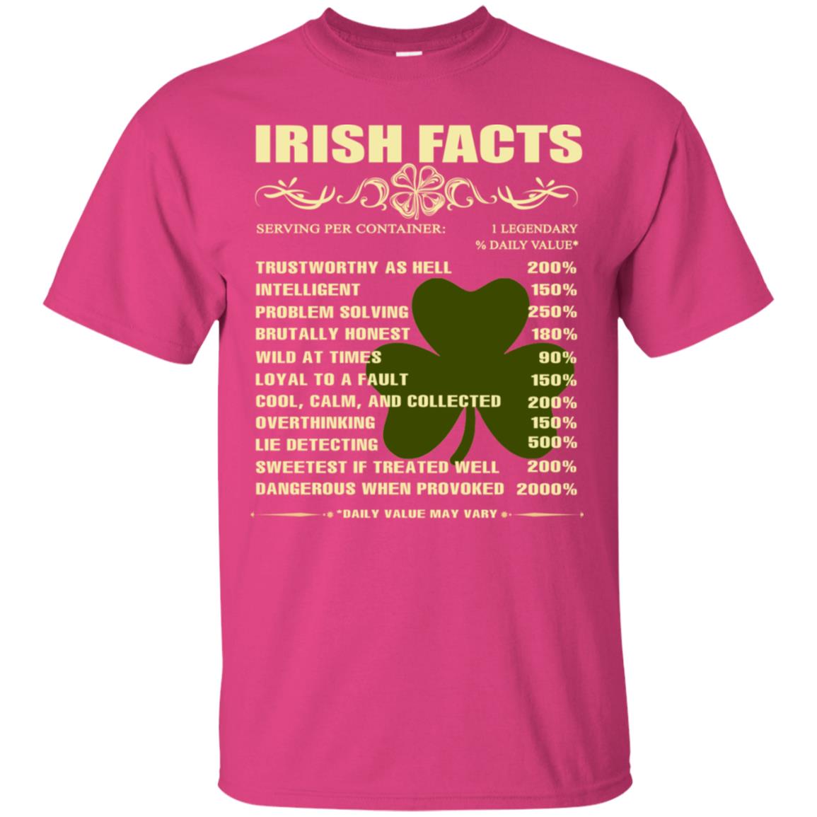 Irish Facts Intelligent Problem Solving Shirt Heliconia