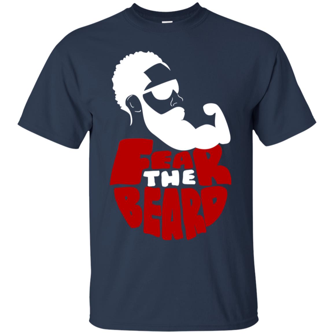 Fear The Beard No Shave November Gift Shirt For Mens Navy