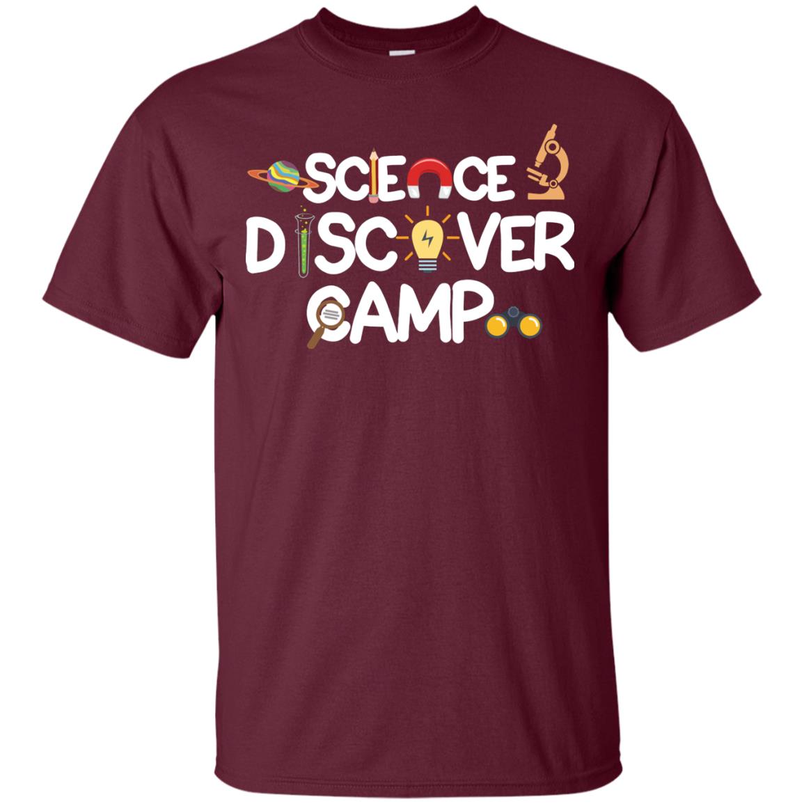 Science Discover Camp Summer Trip Shirt Maroon