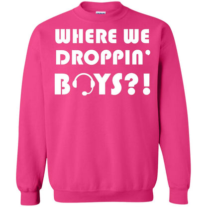 Where We Dropping Boys Gamer Shirt Heliconia